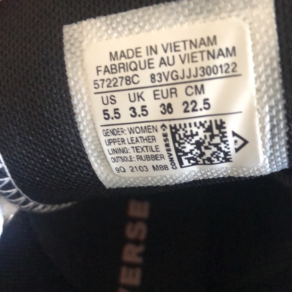 CONVERSE CHUCK TAYLOR MOVE PLATFORM HIGH TOP BLACK leather NEW - Picture 11 of 16